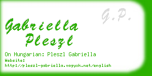 gabriella pleszl business card